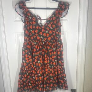 Cider Strawberry Print Sundress